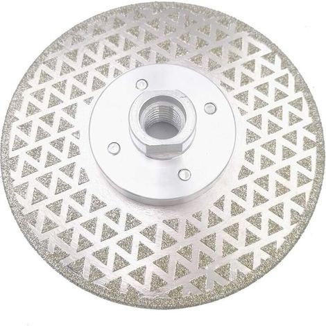 Lame de coupe et de meulage diamantée électrolytique double face 115 mm x M14 pour pierre, marbre, carrelage, granit (1/5)