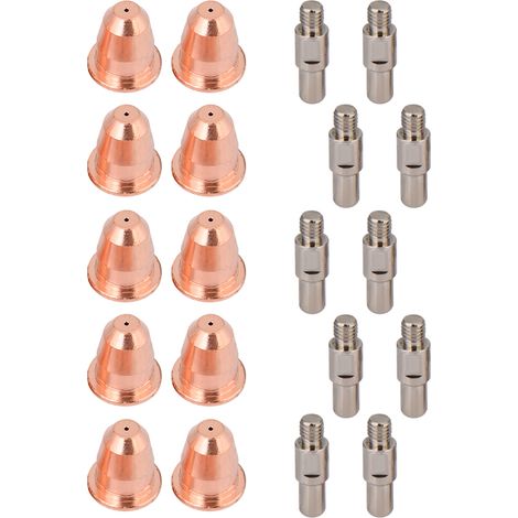 10 électrodes PR0110 et 10 buses PD0116-08 pour torche de découpe plasma S25/S45 (1/5)