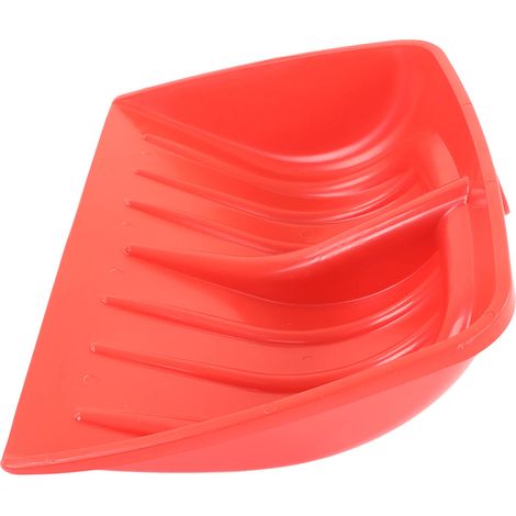 Pelle à neige en plastique PP, lame en plastique, pour gravier, terre, feuilles, jardinage, construction, rouge propre (1/5)