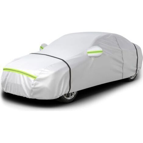 Waterproof Car Cover, Side Opening for Cabin, Breathable Cotton Lining, Anti-UV Snow Dust for Sedan 460x180x150cm (1/5)