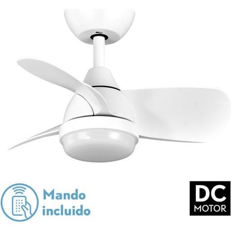 FABRILAMP Fan Dc 24w Pirdo White 3 Blades 60d 2400lm 6 Vel. 3000-4500-6000k w/ Earthquake, Memory &amp Timer (1/2)
