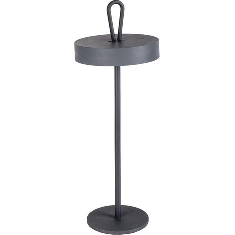 Lampe de table LED sans fil rechargeable magnétique intérieur extérieur métal gris 35 cm - PANGIVO (1/5)