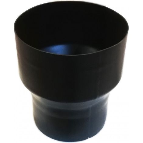 Raccordo aumento maschio femmina colore nero per stufa a legna, diametro f 150 - m 140 mm