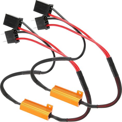 Stück H7 LED-Decoder, flackerfreie, fehlerfreie Lastwiderstände, Scheinwerferverkabelung (1/5)
