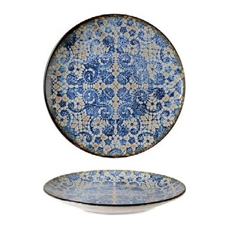 Plato coupe Valencia bluet 27 cm en porcelana