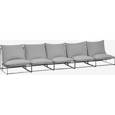 SKLUM 5-teiliges Amaro Gartenmodulsofa Grau                                  