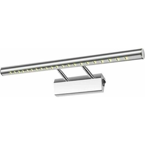 Lampe LED pour Salle de Bain avec Miroir - 5W, Étanche IP44, Réglable à 180°, Interrupteur en Acier Inoxydable, Pour Éclairage de Maquillage, WC, Toilette (1/4)