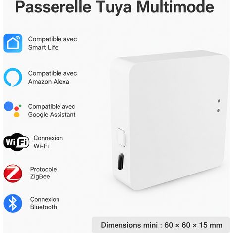 Passerelle multimode connectée Tuya pour système domotique intelligent réf 8912 3 × 4 × 5 cm 50 g – Livraison gratuite