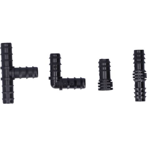 Kit de raccords en T pour irrigation goutte à goutte, 32 pièces, système d'arrosage pour serre et jardin, tuyau 1/2 pouce