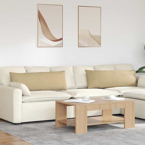 Sofakissen 2 Stück Grau-Grün 120 x 40 cm Cordstoff