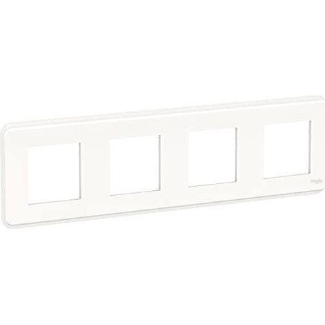 SCHNEIDER UNICA PRO PLAQUE DE FINITION 4 POSTES BLANC - NU400818