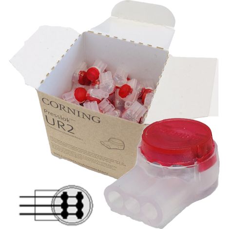Conectores UR-2 Presslok, AWG 19-26, conectores rápidos rellenos de gel, 0,4-0,9 mm, 100 unidades. (1/5)