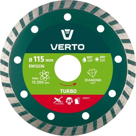Disco de diamante 115 x 22,2 mm, turbo (1/2)