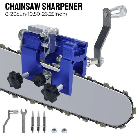 Kettensägen-Schärfgerät, Kettensägen-Schärfset mit 3 Hartmetall-Schneidmessern, geeignet für alle Kettensägentypen, Kettensägen-Schärfwerkzeug (1/5)