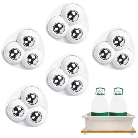 Mini Roulettes Pivotantes Autocollantes,20 Roulettes Universelles Adhésives Avec Trois Rouleaux,Silencieuses Mini Transfert