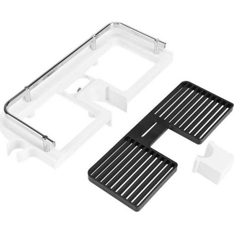 Support de plateau étagère de rangement pour douche d'organisateur de stockage de tige de douche d'ABS 30 x 12 cm -GUA (1/4)