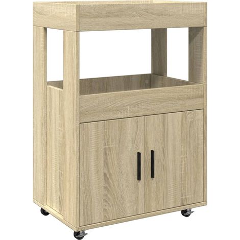 Maison Exclusive - Carrello Bar Rovere Sonoma 60x39,5x89 cm in Legno Multistrato