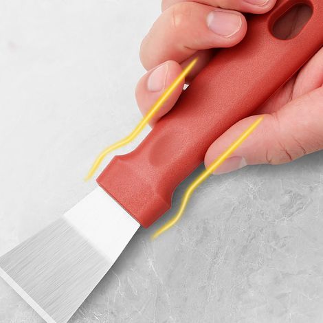 Spatule volute pour hotte aspirante, outil de nettoyage et d'entretien du fond des casseroles, spatule multifonctionnelle en acier inoxydable. (1/5)