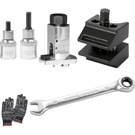 Kit écarteur de Jambe de Force 4 Pièces – écarteur de Roulement de Roue en Acier Trempé, Outil pour Réparation Amortisseur avec Gants et Clé, pour Voitures, SUV et Véhicules Utilitaires (1/4)