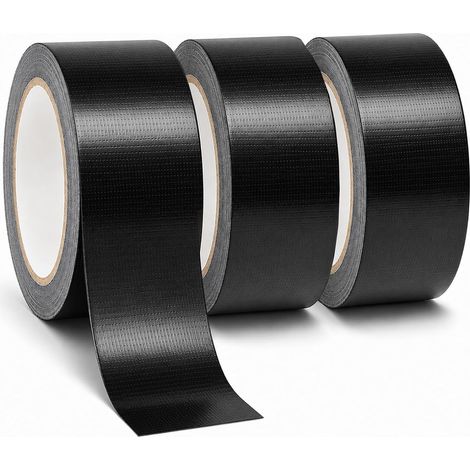 3 Rolls 230μ Black Tape 48 mm x 20 m (1/5)