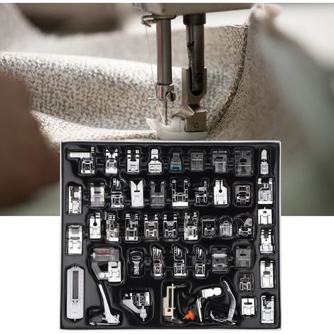 Jeu de 48 pieds presseurs pour machine à coudre domestique, accessoires de couture multifonction