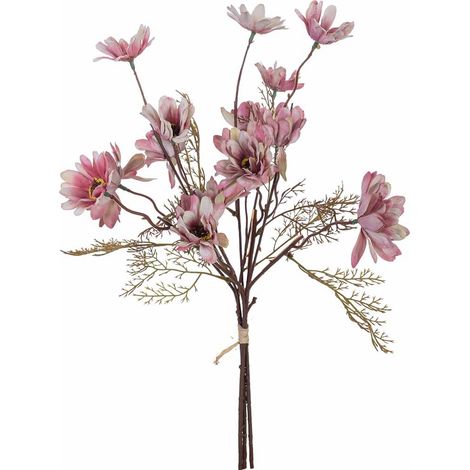 Planta ramo de cosmos decorativa artificial rosa 25x25x50h cm (1/5)