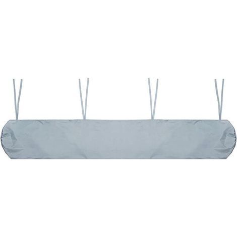 Housse de protection pour auvent gris 250 x 27 cm, 1 housse imperméable pour auvent, protection anti-poussière pour extérieur (1/5)
