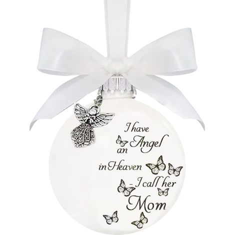 Ornement De Noel - Boule Commemorative Ronde Avec Imprimé Papillon - Pour Arbre De Noel Fenetre Porte - 1 Piece (1/4)