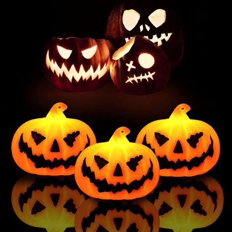 Luci LED Halloween Zucca Decorazione Spaventosa 3 pezzi (1/4)