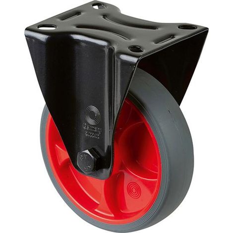 BS Rollen BS Transportrolle L810, Bockrolle Ø 125mm,B 32mm,120kg mit Anschraubplatte,grau (1/3)