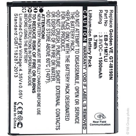 NX - Batterie téléphone, smartphone, GSM pour Samsung 3.8V 1500mAh - EB-L1M7FLUEB-F1M7L