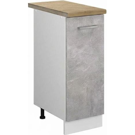 Armadio cucina dispensa alto R-Line, Calcestruzzo, 30 cm , PL Rovere, Vicco (1/5)
