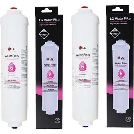 LG ADQ73693901 Lot de 2 cartouches de filtre à eau de rechange pour réfrigérateur (1/3)