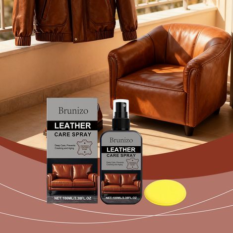 Die Lederpflegelösung pflegt, hellt auf, reinigt und erneuert Möbel und Schuhe schonend. Lederglanzschutz – 100 ml Lösung + 1 Schwamm -- DE (1/5)