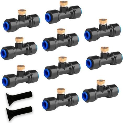 10pcs Brass Misting Nozzles for Spraying in Outdoor Cooling Systems, Garden Irrigation (1/5)
