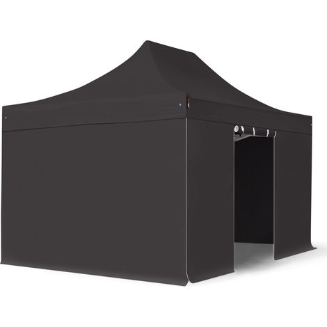 TOOLPORT PopUp Gazebo Party Tent 3x4,5m - without windows PREMIUM 100% waterproof roof marquee black