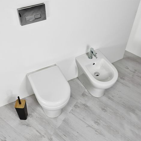 Sanitari Bagno ZENTRUM Filomuro 52x35 di VITRA con copriwater (1/5)