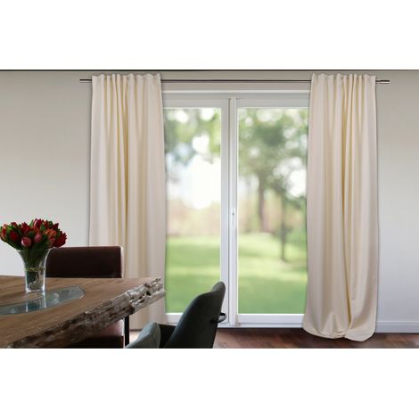 Vorhang Sand mit Struktur 140cm x 245cm