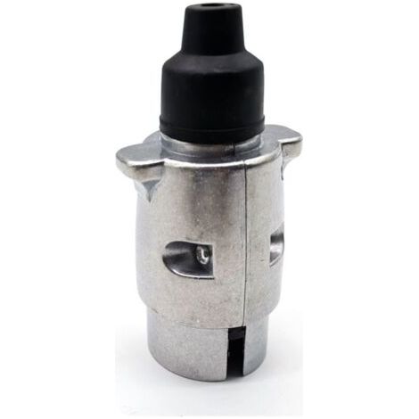 Spina maschio in metallo a 7 pin per rimorchio, spina per gancio di traino in metallo a 7 pin, connettore elettrico impermeabile a 7 pin per rimorchi, spina per rimorchio in metallo a 7 pin da 12 V