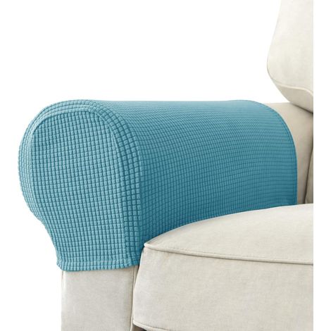Housse De Accoudoir De Canapé - Tissu Jacquard Élastique - Anti-Dérapant - Pour Accoudoir 45,7 À 53,3 Cm De Long - Lot De 2 (1/5)