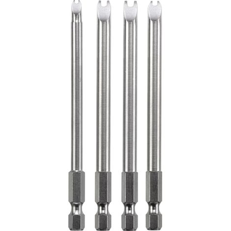 4er Bit-Set 100 mm für Spanner-Schrauben / Zweiloch in Gr. 4, 6, 8 und 10 (1/5)