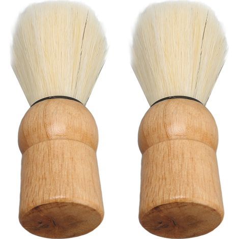 33262 Mini tabouret en bois massif avec brosse à barbe (1/5)