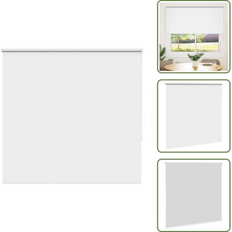 vidaXL Verdunkelungsrollo Weiß 165x150cm Stoffbreite 161,6cm Polyester (1/5)