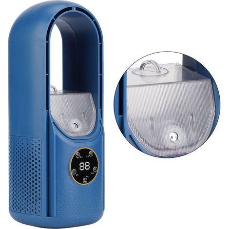 Ventilateur Tour Brumisateur USB sans Aile - Rafraîchisseur d'Air Multifonction pour Bureau Maison Dortoir (1/5)
