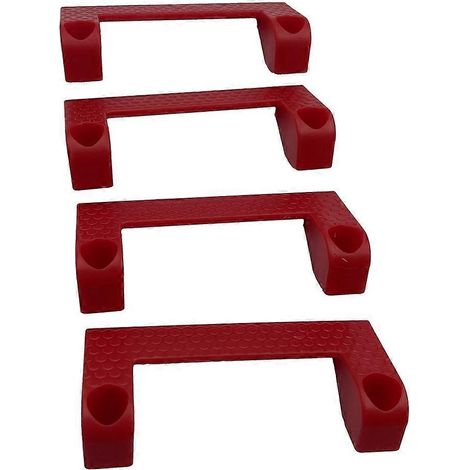 Support de mètre ruban, rangement pour outils électriques sur échelle, lot de 4 rouges (1/5)