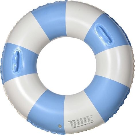 Bouée pour Natation Gonflable Adulte Flotteur rayé épaissi avec poignées Bouées de piscine gonflables Pour les fêtes à la plage, les vacances estivales, adultes, jeux aquatiques (1/5)
