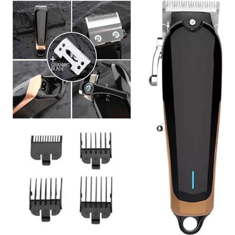 TRADE SHOP - Tagliacapelli Professionale Clipper Trimmer Silenzioso Con Batteria Led Q-lf530 - (1/5)
