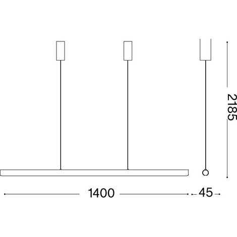 Ideal Lux Sospensione Dorica 1 luce LED integrato bronzo metallo (1/2)