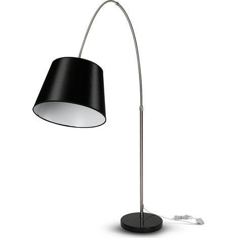 V-TAC VT-7451 Designer Stehleuchte Verstellbare Metallhalterung E27 Halter schwarz mit Marmorsockel - sku 8564 (1/5)
