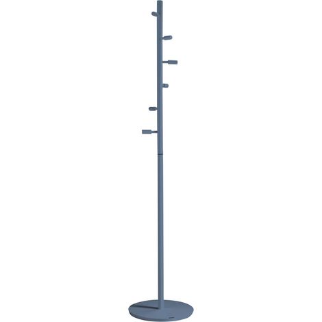 Perchero moderno mod. 401 herrajes cromo satinado lacado azul, 185 cm(alto)35 cm(ancho)35 cm(largo) (1/2)